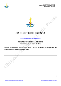gabinete de prensa - Obispado de Cádiz y Ceuta