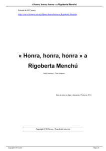 Honra, honra, honra » a Rigoberta Menchú - El Correo