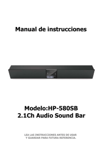 Manual de instrucciones Modelo:HP-580SB 2.1Ch