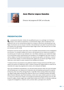 PRESENTACIÓN José María López Sancho