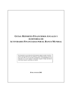 guías: reportes financieros anuales y auditorías de actividades