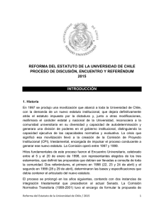Reforma del Estatuto de la Universidad de Chile. Proceso de