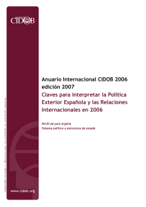 Anuario Internacional CIDOB 2006 edición 2007 Claves para