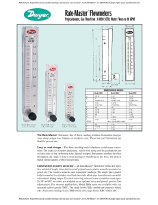 Rotámetros, flujometros área variable montaje vertical para aire