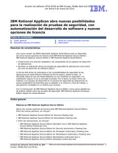 IBM Rational AppScan abre nuevas posibilidades para la
