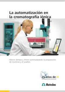 La automatización en la cromatografía iónica - Login