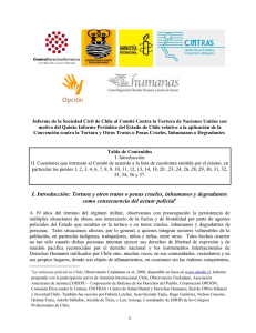 Informe de la Sociedad Civil de Chile al Comité Contra la Tortura