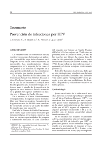 Prevención de infecciones por HPV