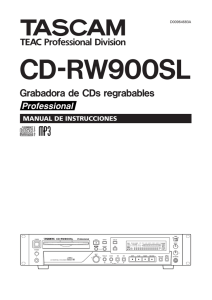 CD-RW900SL OWNER`S MANUAL / SPANISH