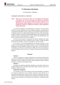 Orden de 31 de enero de 2014, de la Consejería de Economía y