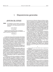 Ley 25/2007, de 18 de octubre, de conservación de datos