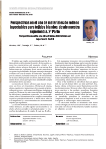 Perspectivas en el uso de materiales de relleno inyectables para