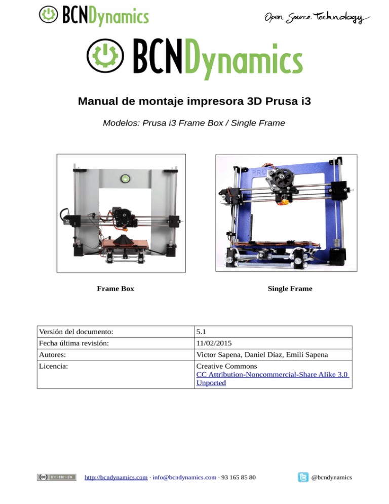Manual de montaje Prusa i3