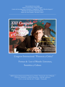 XIII Congreso Internacional “Presencia y Crítica” Formas de Leer el