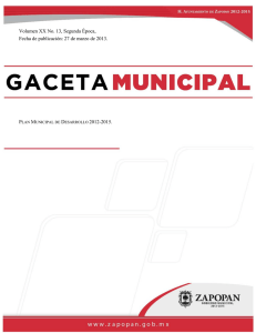 Plan Municipal de Desarrollo 2012-2015