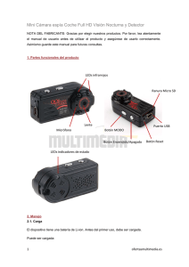 Mini Cámara espía Coche Full HD Visión Nocturna y Detector