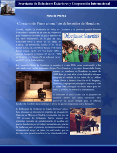 Concierto de Piano a beneficio de los niños de Honduras