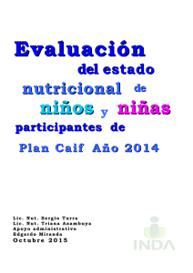 Evaluación del estado nutricional de niños/as participantes de