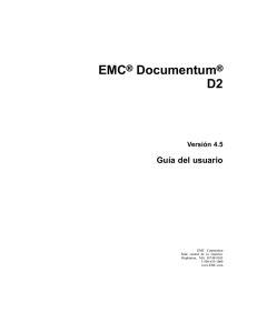 EMC Documentum D2 Guía del usuario
