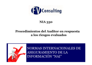 procedimientos sustantivos - FV Consulting, Asesoria NIIF, Asesoria