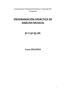 Análisis - Conservatorio Profesional de Música