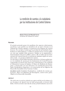 La rendición de cuentas a la ciudadanía por las Instituciones de