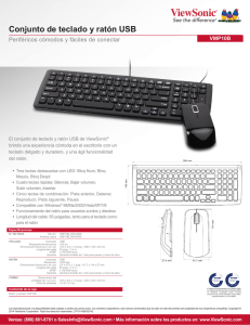 Conjunto de teclado y ratón USB