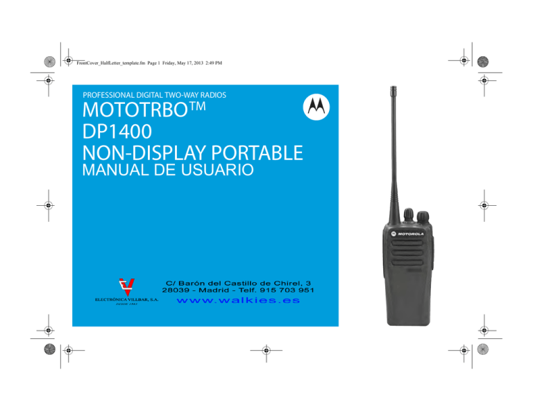 MANUAL MOTOROLA DP1400