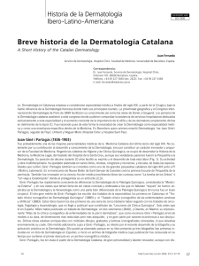 Breve historia de la Dermatología Catalana