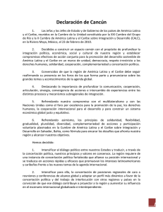 Declaración de Cancún