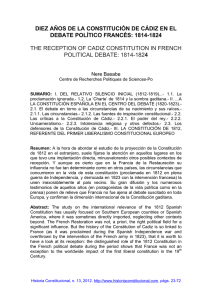 diez aos de la constitucin de cdiz en el debate poltico francs: 1814