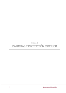 BARRERAS Y PROTECCIÓN EXTERIOR