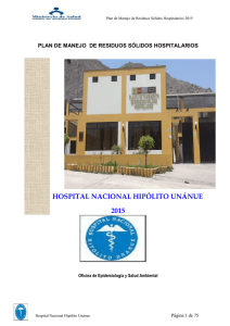 Plan de Manejo de Residuos Sólidos Hospitalarios del HNHU 2015