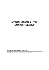 INTRODUCCIÓN A HTML CON OFFICE 2000