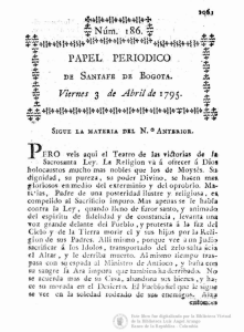 Papel periódico de la Ciudad de Santafé de Bogotá No. 186