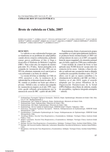 Brote de rubéola en Chile, 2007 - Revista Chilena de Salud Pública