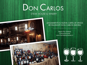 Valorización Lanzamiento Carta Vinos Restaurante Don Carlos