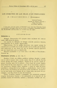 Revista chilena de entomología - Sociedad Chilena de Entomología