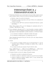 Seminario de termodinámica y termoquímica