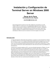 Instalación y Configuración de Terminal Server en Windows 2000