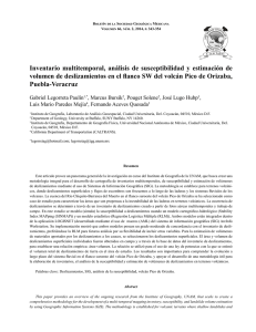 Inventario multitemporal, análisis de susceptibilidad y estimación de