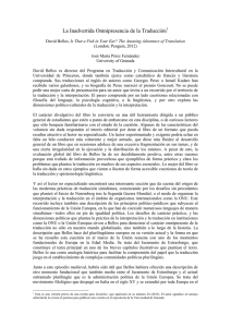 David Bellos Review Repository - Repositorio Institucional de la