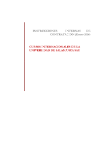 Instrucciones de contratación - Cursos Internacionales of the