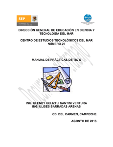Tics - CETMAR 29 Centro de Estudios Tecnologicos del Mar 29