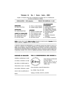 Revista Cubana de Ortodoncia,1/2001