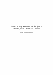 2. Cartas de Fray Gerónimo de San José al cronista Juan F. Andrés