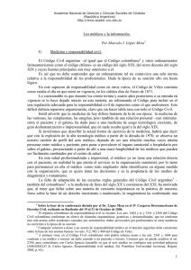 1 Los médicos y la información. Por Marcelo J. López Mesa I