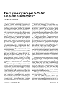 31 Israel: ¿una segunda paz de Madrid o la guerra de Netanyahu?