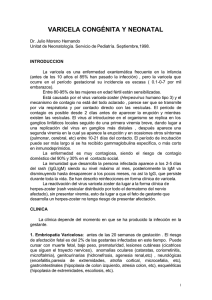 varicela congénita y neonatal - Sociedad Española de Neonatología