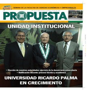 unidad institucional - Universidad Ricardo Palma